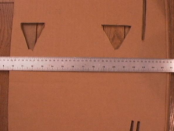 Detail of holes for beams.