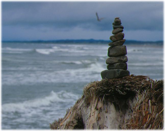 seaside cairn 